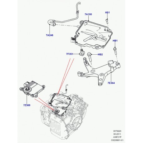 Land rover patte support actionneur Evoque (LR045108)