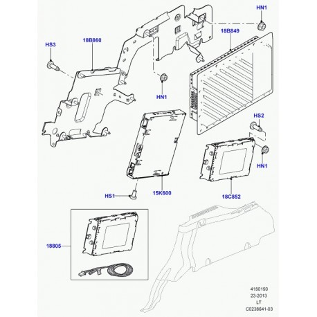 Land rover air diffuser pad-seat Discovery 3, Range Sport (LR045325)