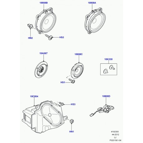 Land rover jeu de pieces de fixation Range L322 (LR045445)