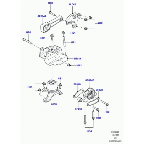 Land rover boulon Evoque (LR045671)