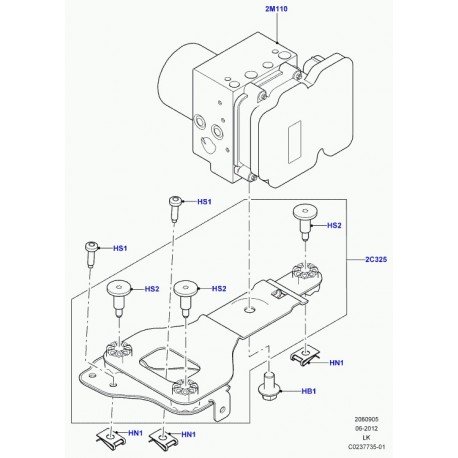 Land rover modulateur-abs Range L405 (LR045796)