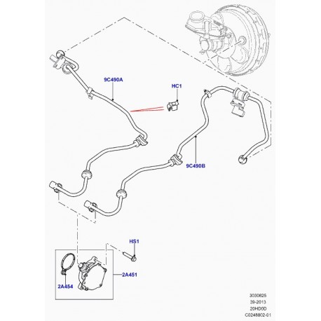 Land rover tube a depression Evoque (LR047436)