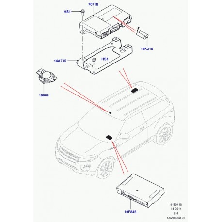 Land rover support unite electrique Evoque (LR047553)