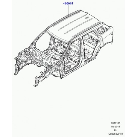 Land rover coque-prem. couche-sans ferm. Evoque (LR047610)