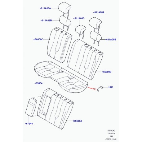 Land rover ensemble appui-tete Evoque (LR047748)