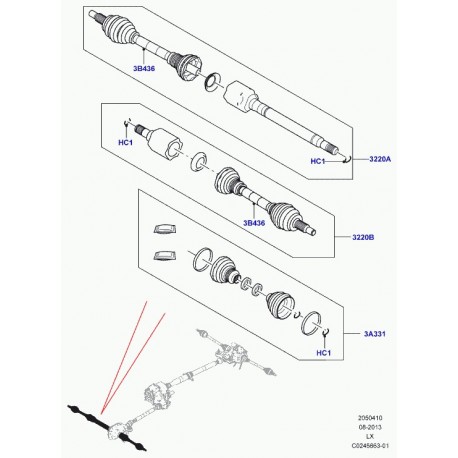 Land rover jeu de manchons Range Sport (LR048169)