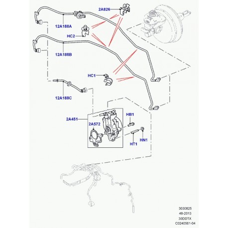 Land rover ensemble flexible de pression Range Sport (LR048196)