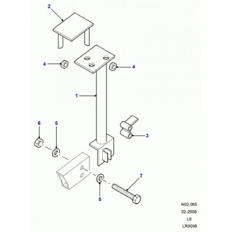 Land rover plaque a goujon Defender 90, 110, 130 (LR048396)