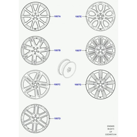 Land rover elge leichtetall Evoque (LR048432)