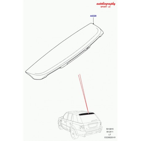 Land rover jeu spoiler arrière Range Sport (LR048574)