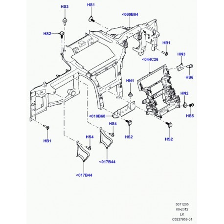 Land rover ecrou clip Range L405 (LR048614)