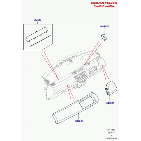 Land rover finisher-switch start stop Evoque (LR048735)