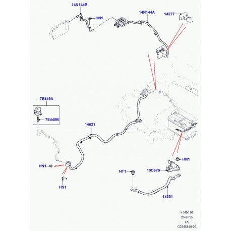 Land rover goujon Range L405,  Sport (LR048987)