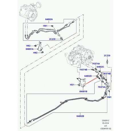 Land rover flexible sys transmis hydrauliq Evoque (LR049831)