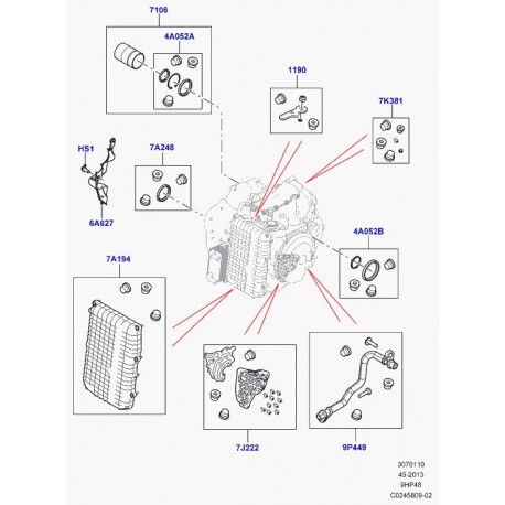 Land rover joint axe de selecteur Evoque (LR049880)