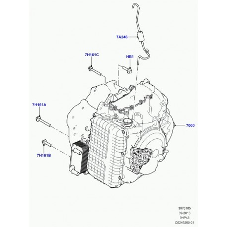 Land rover vis a tete hexagonale avec collet Evoque (LR049977)