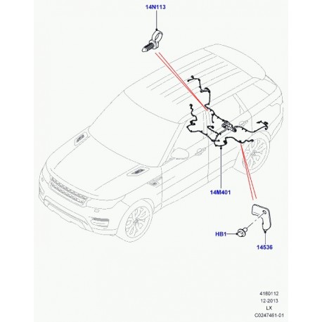 Land rover support cablage Range L405,  Sport (LR050516)