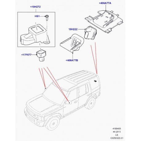 Land rover camera d'aide au stationnement Discovery 3 (LR051728)