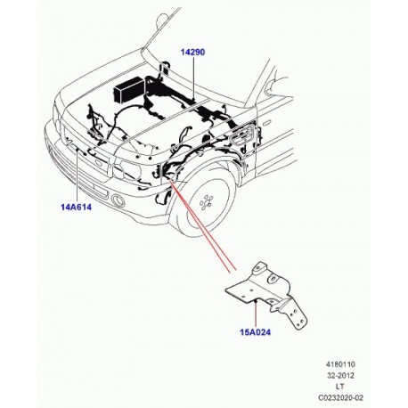 Land rover cablage compartiment moteur Range Sport (LR052003)