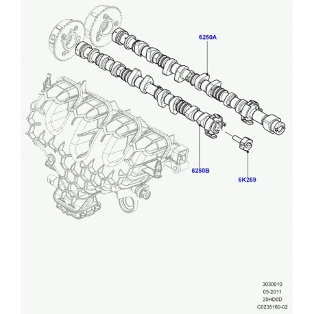 Land rover accouplement commande de pompe Evoque (LR052351)