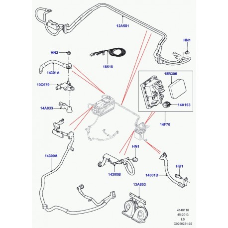 Land rover ecrou Discovery 3 (LR052363)