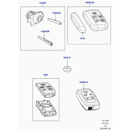 Land rover kit key fob cover Discovery 3 (LR052882)