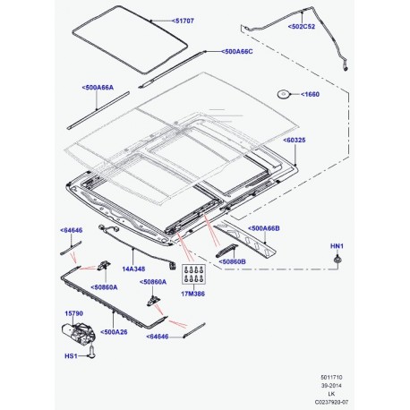 Land rover tuyau flexible d'ecoulement d'eau Range L405 (LR053297)