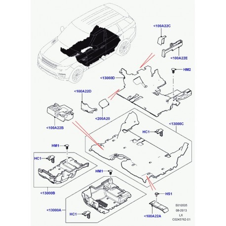 Land rover support appui Range Sport (LR053765)