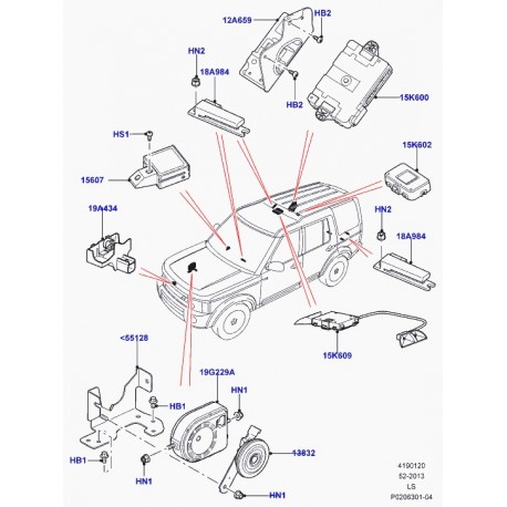 Land rover sirene systeme d'alarme antivol Discovery 3 (LR053823)