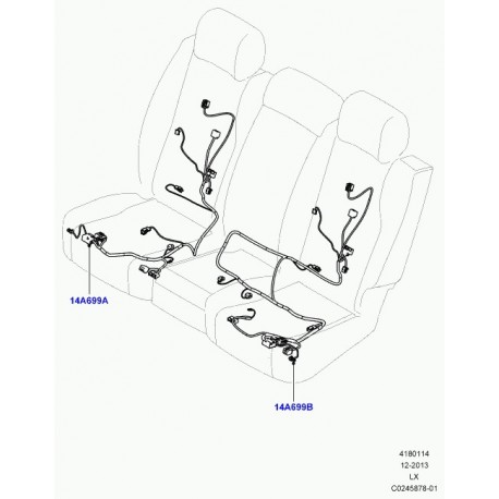 Land rover cablage siege Range Sport (LR054112)