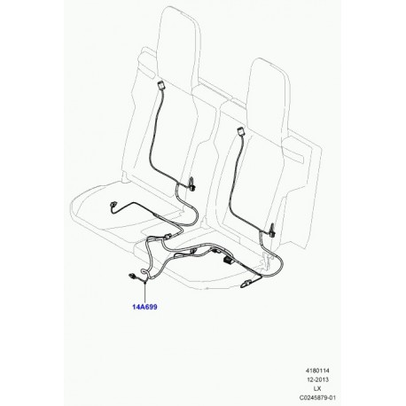 Land rover tringle commande dossier de siege Range Sport (LR054301)