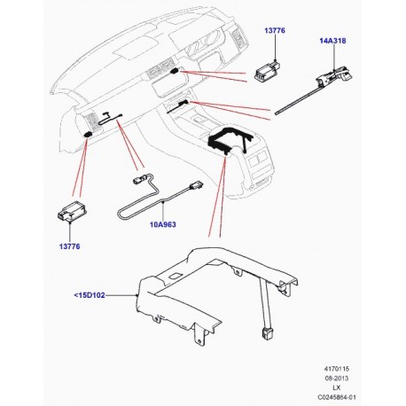 Land rover fil eclairage interieur Range Sport (LR054302)