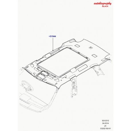 Land rover garnissage de pavillon Range L405 (LR054489)