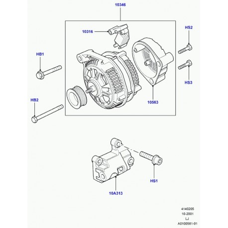 Land rover boulon Range L322 (LR054721)