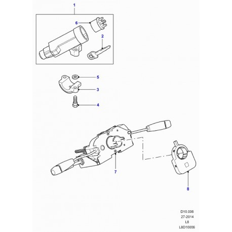 Land rover capteur-rotation duvolant Defender 90, 110, 130 (LR055951)