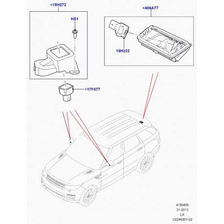 Land rover camera d'aide au stationnement Range Sport (LR056230)