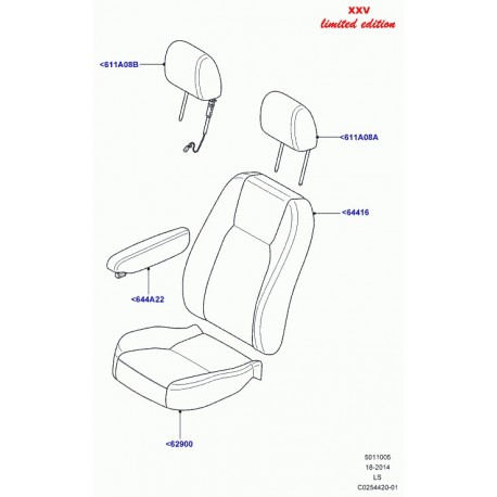 Land rover garnissage coussin de siege Discovery 3 (LR057934)