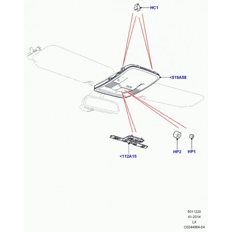 Land rover obturateur Range L405,  Sport (LR058081)