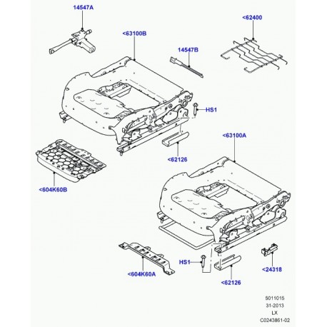 Land rover armature siege Range Sport (LR059148)