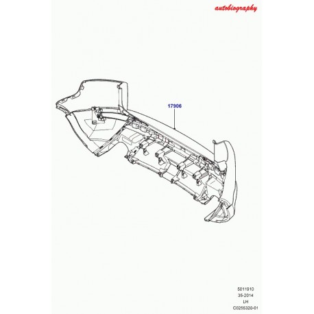 Land rover pare-chocs arrière Evoque (LR059638)