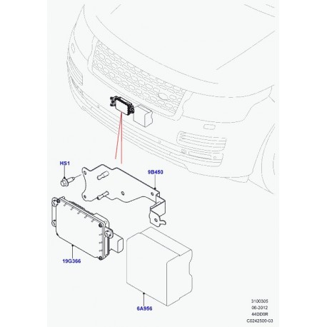 Land rover support senseur Range L405 (LR060076)