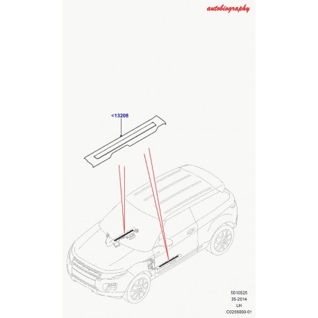 Land rover jeu de roulement de bas de marche Evoque (LR060201)