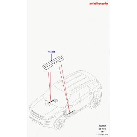 Land rover jeu de roulement de bas de marche Evoque (LR060203)