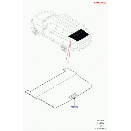 Land rover panneau recouvr.-coffre bagages Range L405 (LR060271)