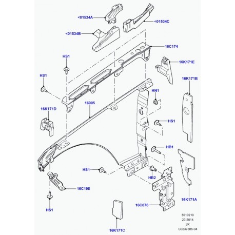 Land rover aile avant droite Range L405 (LR061808)