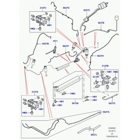 Land rover reservoir d'air comprime Discovery 3 (LR062330)