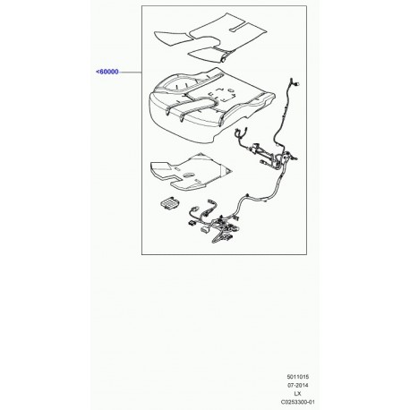 Land rover kit loadspace cover repair Range Sport (LR063043)