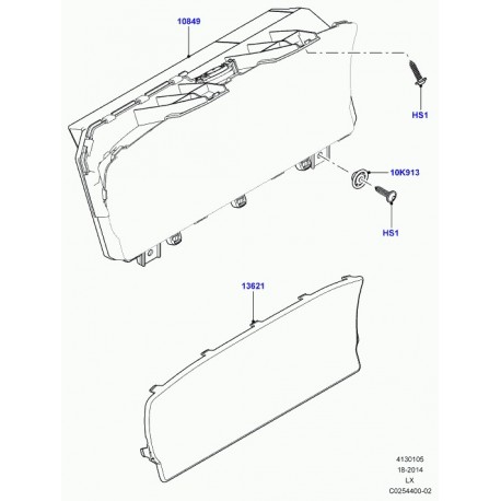 Land rover verre combine des instruments Range L405,  Sport (LR063634)