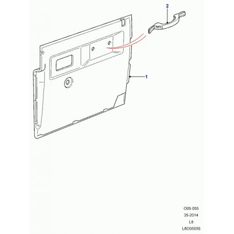 Land rover panneau de garnissage de porte Defender 90, 110, 130 (LR064224)