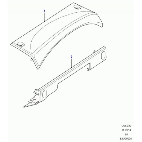 Land rover couvercle combined'instruments Defender 90, 110, 130 (LR064232)